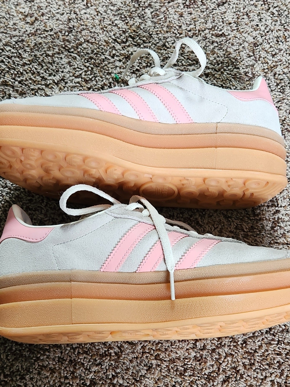 Adidas Gazelle Women’s Suede Sneakers White & Pink Size 6 - Picture 8 of 8